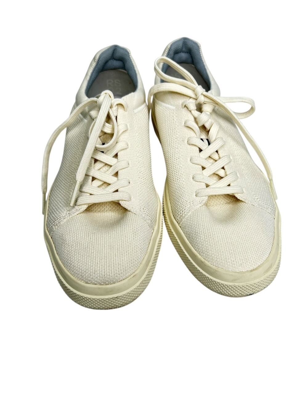 Rothy's RS02 Bone Low-Top Sneaker Breathable Flexible Knit Upper W 8.5/ M 7